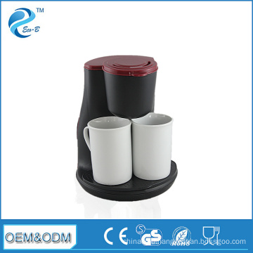 (GS/CE/EMC/RoHS) Plastic 2 Cup Electric Drip Coffee Machine